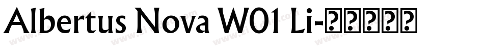 Albertus Nova W01 Li字体转换